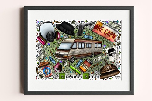 Breaking bad art print - breaking,