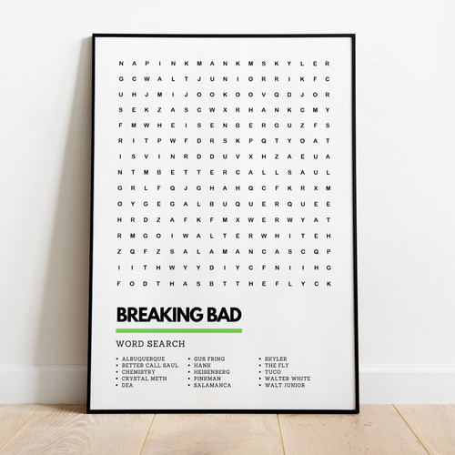 Breaking bad wordsearch art - breaking,